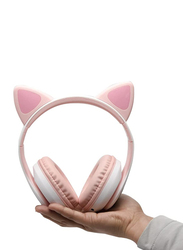 Lkerejol Wireless Bluetooth On-Ear Gaming Headset, Pink