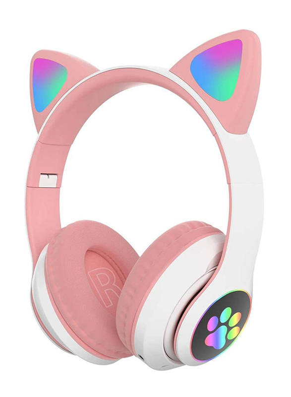 Lkerejol Wireless Bluetooth On-Ear Gaming Headset, Pink