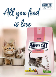 Happy Cat Kitten Land Geflugel (Poultry) Cat Dry Food, 4 Kg