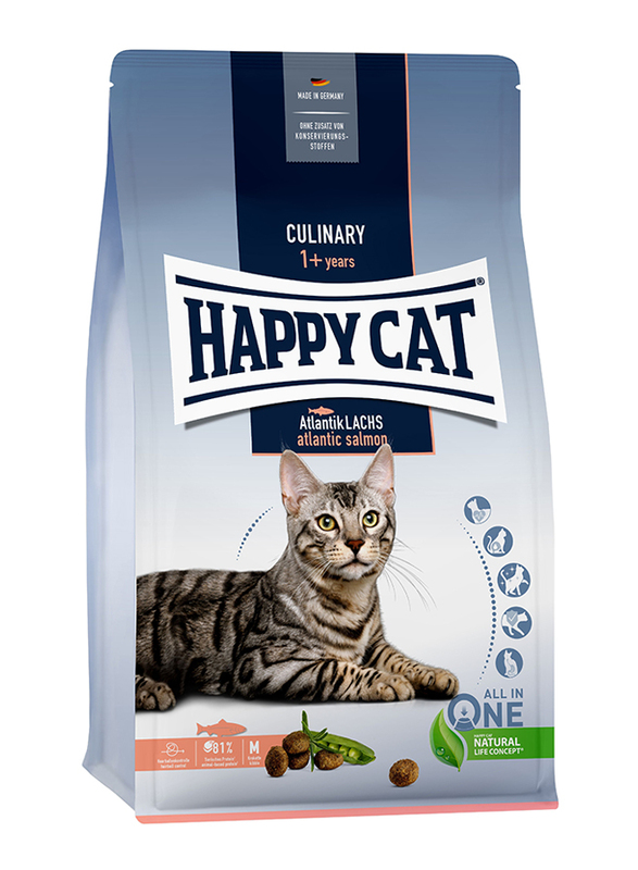 Happy Cat Culinary Atlantic Lachs (Salmon) Cat Dry Food, 4 Kg
