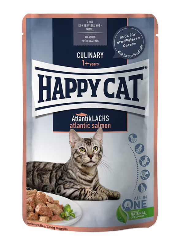 

Happy Cat MIS Culinary Atlantic Salmon Cat Wet Food, 24 x 85g