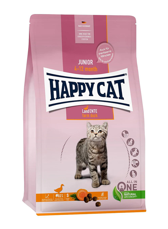 Happy Cat Junior Land-Ente Cat Dry Food, 300g