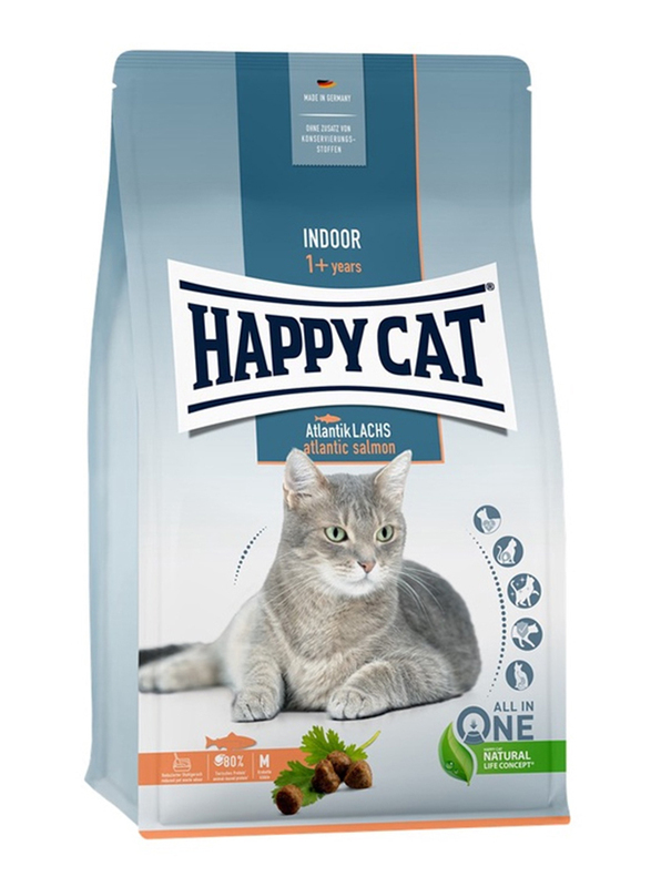 Happy Cat Indoor Atlantic Lachs Cat Dry Food, 300g