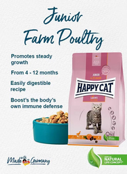 Happy Cat Junior Land Geflugel (Poultry) Cat Dry Food, 300g