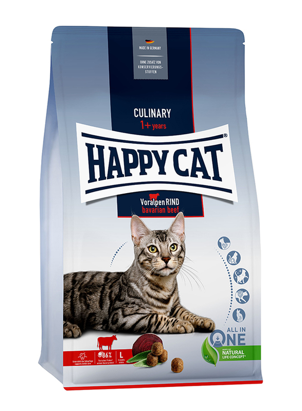 Happy Cat Culinary Adult Voralpen-Rind Cat Dry Food, 4 Kg