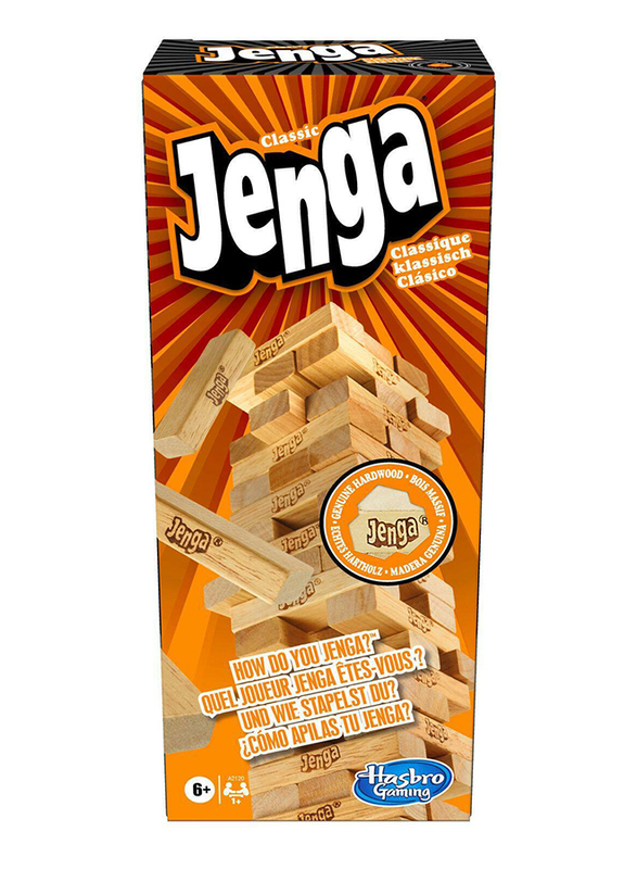 Hasbro Jenga Game Hardwood Tower Game Blocks, 54 Pieces, Ages 6+