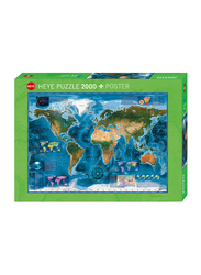 HEYE 2000-Piece Jigsaw Puzzle HEYE Map Art Satellite Map