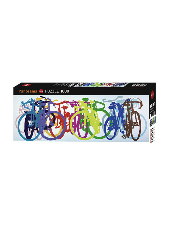 Heye 1000-Piece Bike Art Colourful Row Panorama Jigsaw Puzzle