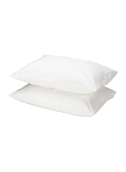 100% Cotton Pillow Covers, 2 Covers, White