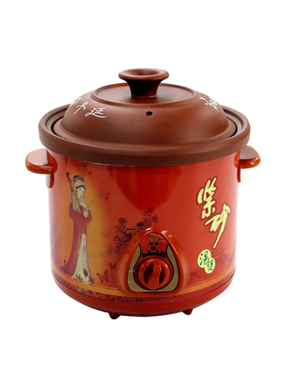 3.5L Indulge Traditional Electric Clay Cooking Pot, Brown
