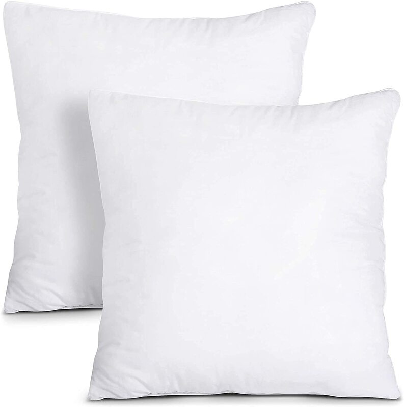 Home Liwa Decorative Throw Pillow Inserts, 2 Pillows, 45 x 45cm, White