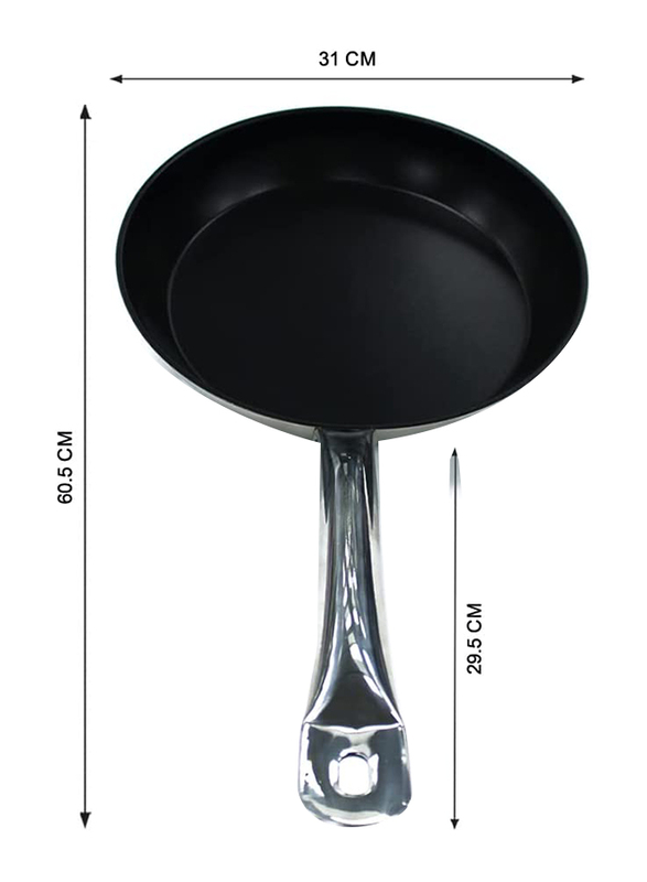 31cm Premium Quality Non-Stick Frying Pan, Black