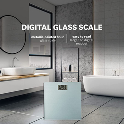 Precision Digital Bathroom Scale, Silver