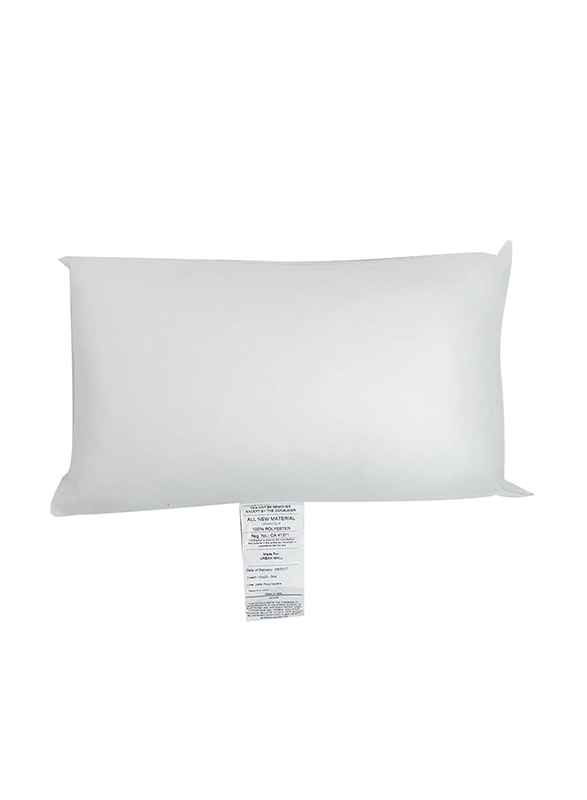 Foamily Down Alternative Lumbar Pillow Set, 2 Pillows, White