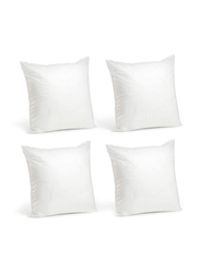 Foamily Throw Pillows Insert Set, 4 Inserts, White