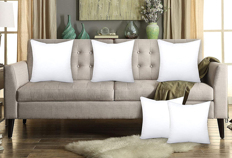 Home Liwa Decorative Throw Pillow Inserts, 2 Pillows, 40 x 40cm, White