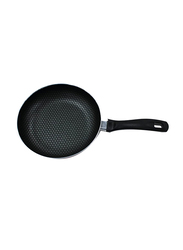 22cm Premium Quality Non-Stick Stainless Steel Frying Pan, Black/Red