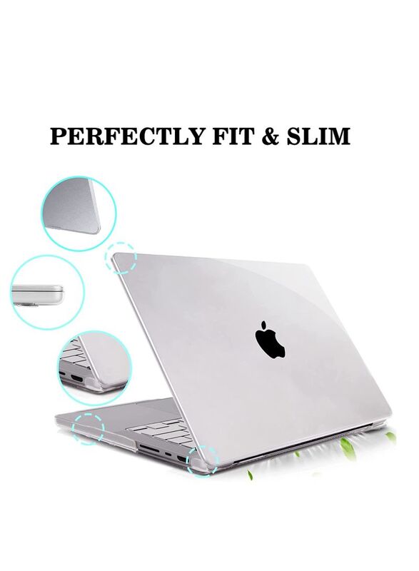 Glassology Plastic Laptop Hard Shell Case for MacBook Pro 2022 13.3 inch, Clear