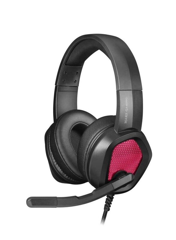 Mars Gaming MH320 RGB Ultra Bass 3D Wired Gaming Headset with Mic, Black