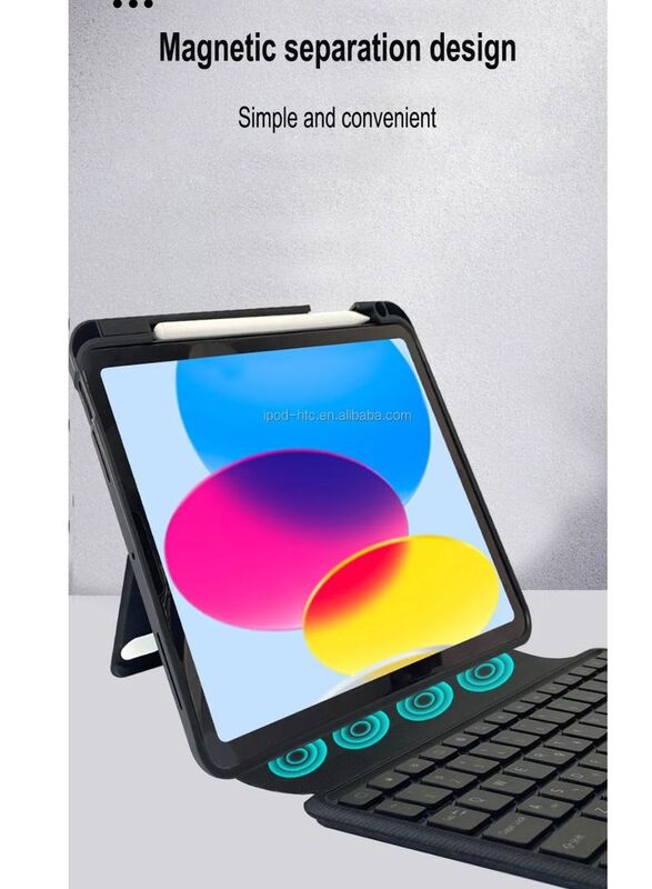 Glassology Keyboard Case for Apple iPad Air 5/4, iPad 10.9 inch 2022/2020, Black