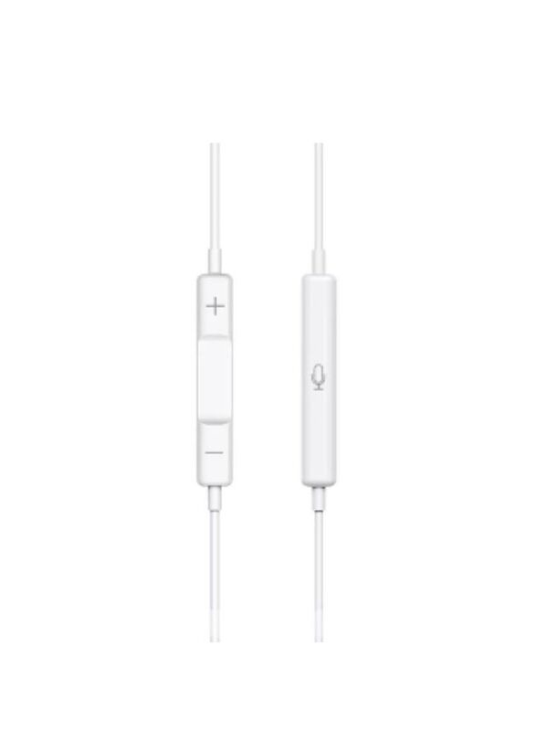 Glassology Wired Type-C In-Ear Earphones with Stereo Sound, White