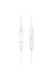 Glassology Wired Type-C In-Ear Earphones with Stereo Sound, White