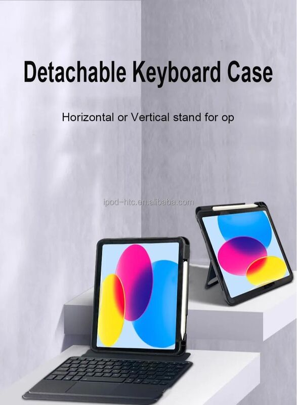 Glassology Smart Silicone Keyboard Case for Apple iPad 11 2021/2020/2018, Black
