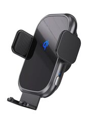 Glassology Qi Wireless Car Charger, 15W Fast Charging Auto-Clamping Car Mount Holder, Black,