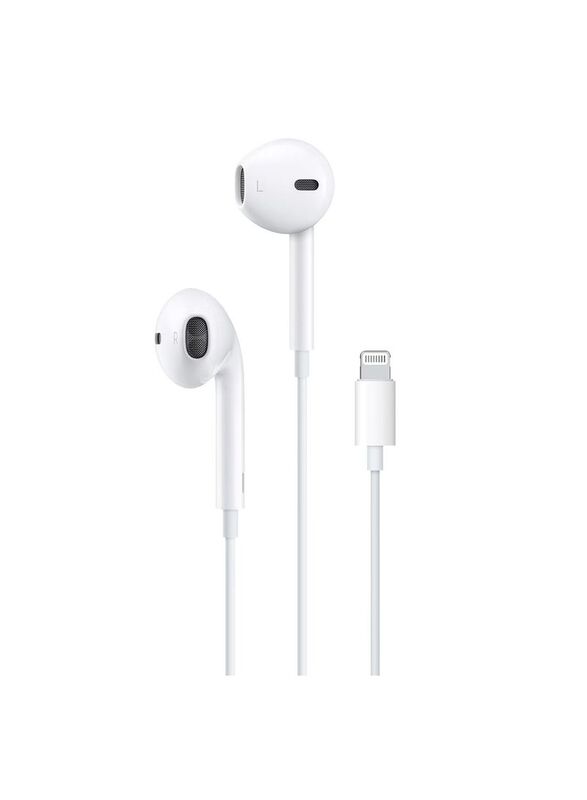 Glassology Wired Lightning In-Ear Earphones with Stereo Sound, White
