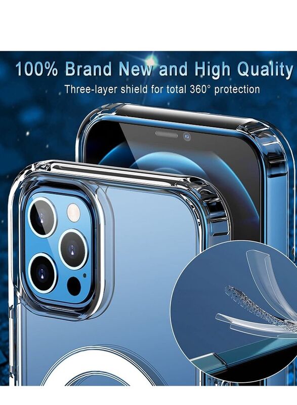 Glassology Apple iPhone 12 Pro Max 6.7 Inch MagSafe Magnetic Clear Mobile Phone Case Cover, Clear