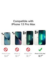 Glassology Apple iPhone 13 Pro Max 6.7-Inch Non-Yellowing Shockproof Bumper Mobile Phone Case Cover, Clear