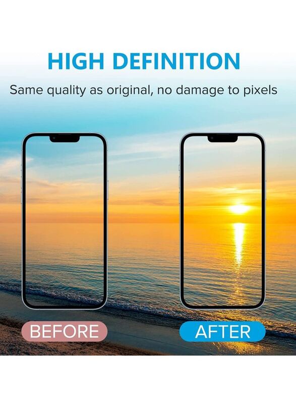 Glassology Apple iPhone 14 Plus Hardness Transparent HD Protective Tempered Camera Lens Screen Protector, Clear