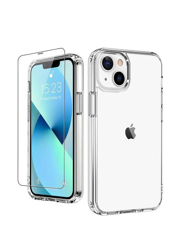 

Not Applicable Glassology Apple iPhone 13 Mini Slim Fit Shockproof Protective Mobile Phone Case Cover with Screen Protector, Clear