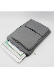 Glassology 14-inch Smart Sleeve Backpack Laptop Bag with Multipurpose Size Pockets, Grey