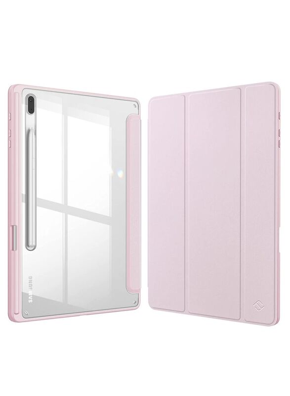 Dux Ducis Samsung Galaxy Tab S8 Plus 2022 Hybrid Slim Tablet Case Cover with S Pen Holder, Pink