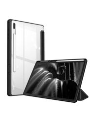 Glassology Samsung Galaxy Tab S8 Plus 2022 12.4 Inch Hybrid Slim Tablet Case Cover with S Pen Holder, Black