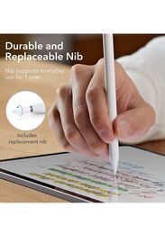 Glassology Apple Pencil for iPad Pro 12.9 with Palm Rejection, White