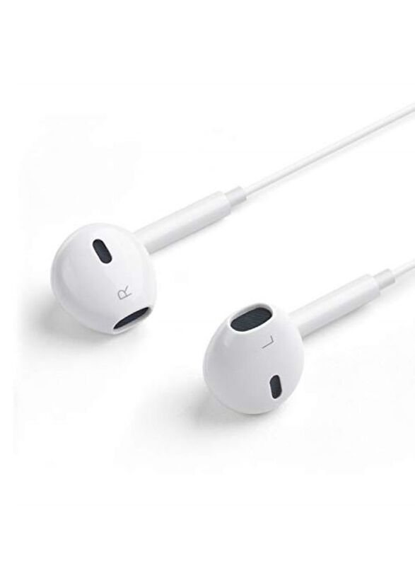 Glassology 3.5mm Jack Wired In-Ear Earphones with Mic, White
