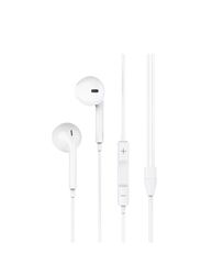 Glassology 3.5mm Jack Wired In-Ear Earphones with Mic, White