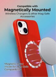 Glassology Apple iPhone 14 Mobile Phone Case Cover with Magsafe, Red