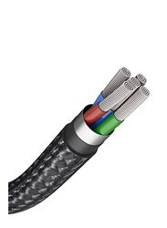 Glassology 2-Meter Pure Copper & PVC Nylon Braid Fast Charging Data Cable, USB-A to Lightning for Smartphones/Tablets, Black