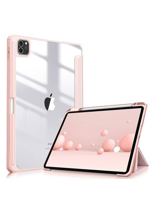 

Glassology Apple iPad Air 5 Tablet Case Cover with Pencil Holder, Pink