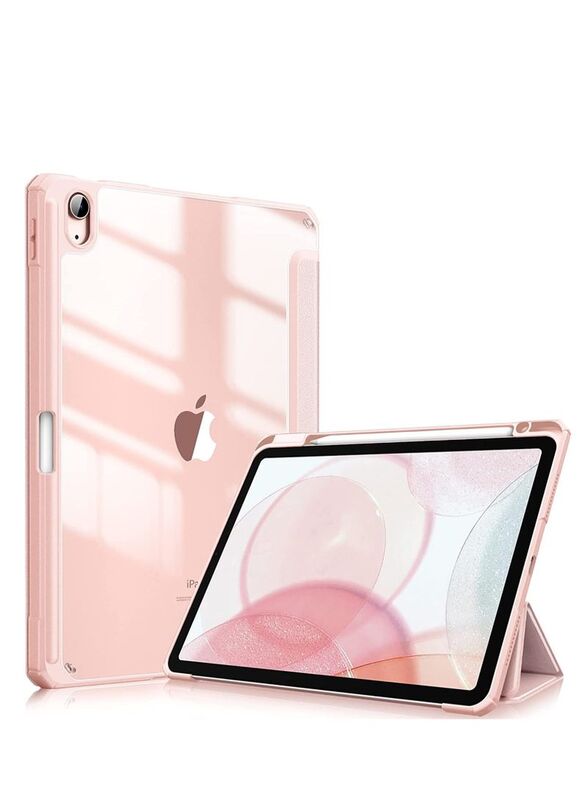 Glassology Apple iPad 2022 10.9 Inch 10th Gen Tablet Case Cover with Pencil Holder, Pink