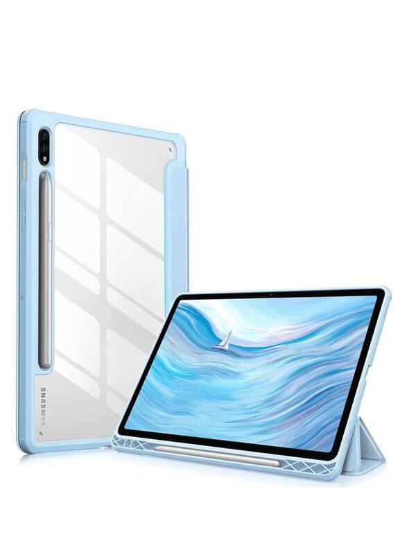 

Glassology Samsung Galaxy Tab S8 Hybrid Slim Tablet Case Cover with S Pen Holder and Screen Protector, Blue