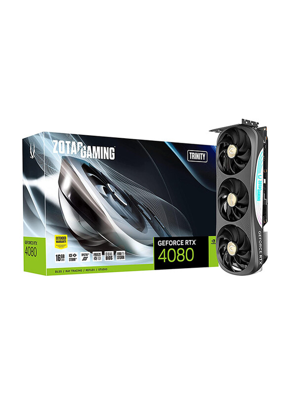 

Zotac Gaming GeForce RTX 4080 16GB Trinity 16GB GDDR6X 256-bit 22.4 Gbps PCIE 4.0 Gaming Graphics Card, IceStorm 2.0 Advanced Cooling, Spectra 2.0 RGB