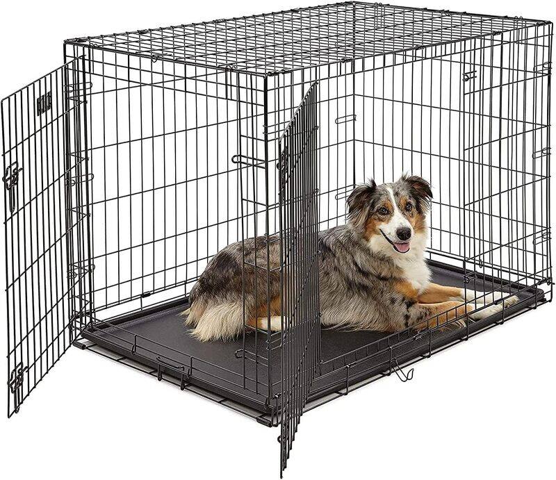 

MAJIBAO Dog cage dog crate, for large and extra large size dog, large breed dog, outdoor indoor, foldable, easy for carry travel, can open from 2 sides, with