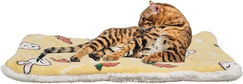 

MAJIBAO Pet blanket for cats and small-sized pets, Soft and warm Sherpa fleece blanket, Reversible fleece flannel blanket, and Comfort for Hamsters, Guinea pi