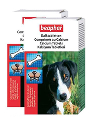 Beaphar 2-Piece Calcium Tablets Dog Healthcare Supplements, 180 Tablets, Multicolour