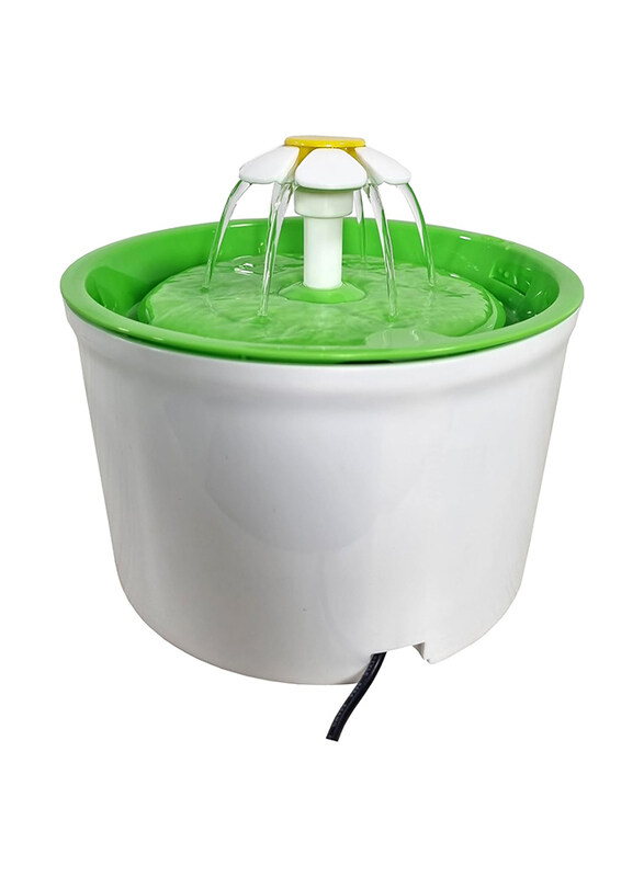 

Majibao Water Automatic Electric Fountain with Filter for Cats, 1.8L, Green/White