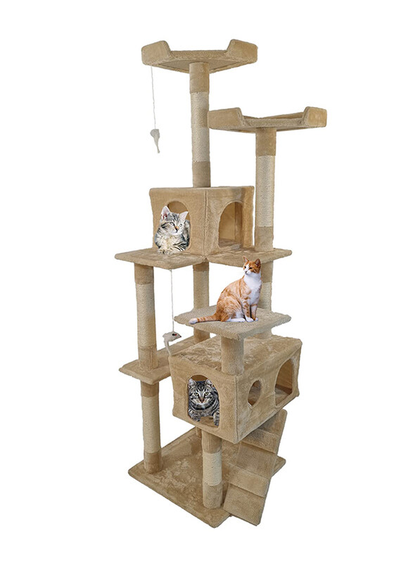 

Majibao Wooden Cat Tree, Brown